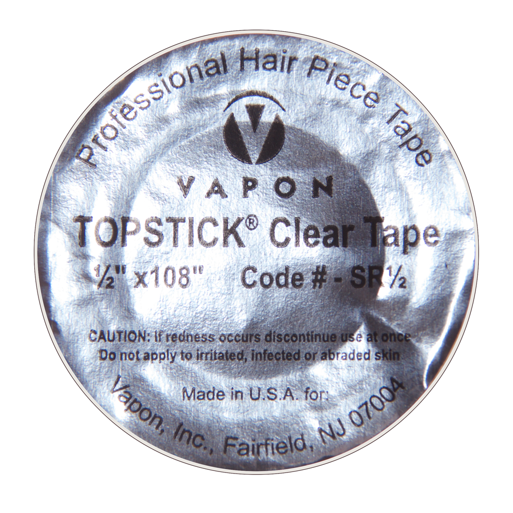 Vapon Topstick Clear Tape for Hairpieces, 1/2