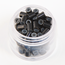 Long Black Silicone Micro Rings for extensions from Abantu