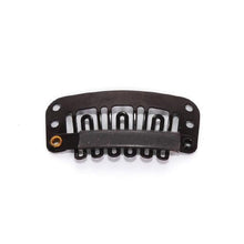 Weave Clips, large, brown, single clips, available at Abantu